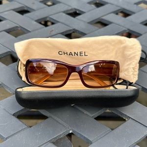 Chanel 6024 Sunglasses - Burgundy/Gold